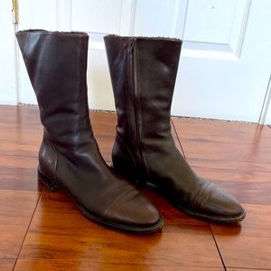 Italian Leather Fleece-Lined Boot